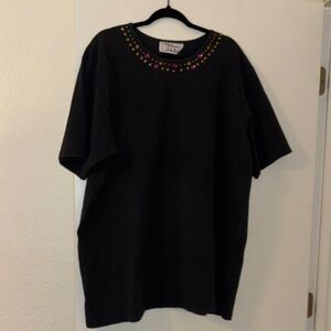 Options by Delta Burke Plus Sized Bejeweled T-shirt